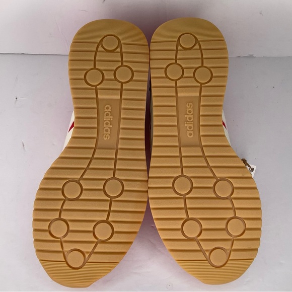 New Adidas Run 70’s 2.0 Red,White Athletic Unisex Kids Low Top Sneakers Sz 7 - Picture 5 of 11